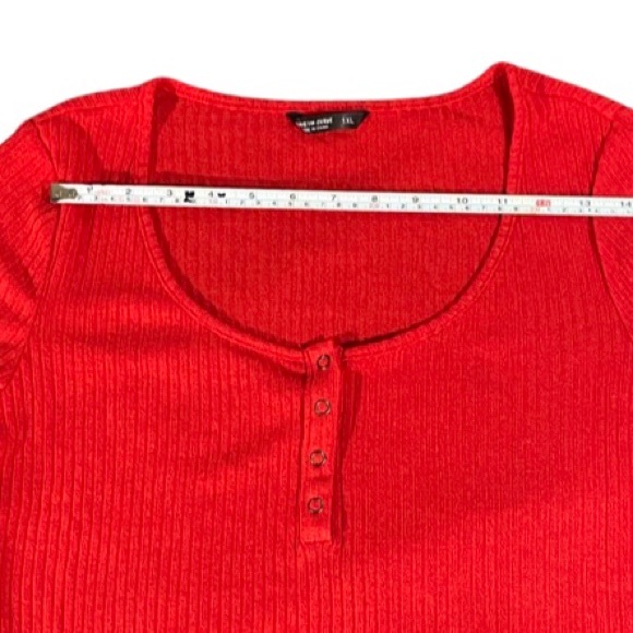 SHEIN Women’s Blouse Red Size Extra Large NWOT - Picture 5 of 10